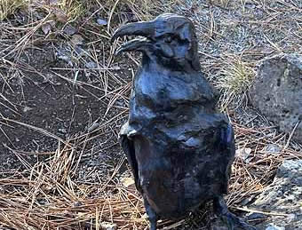 Sculpture of raven